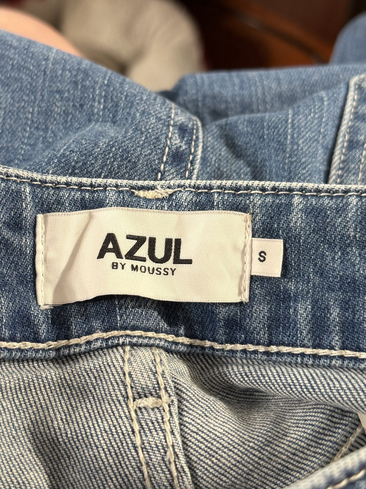 AZUL by Moussy High-Rise Tapered Jeans with Front Seam & Ankle Slits – Size Small