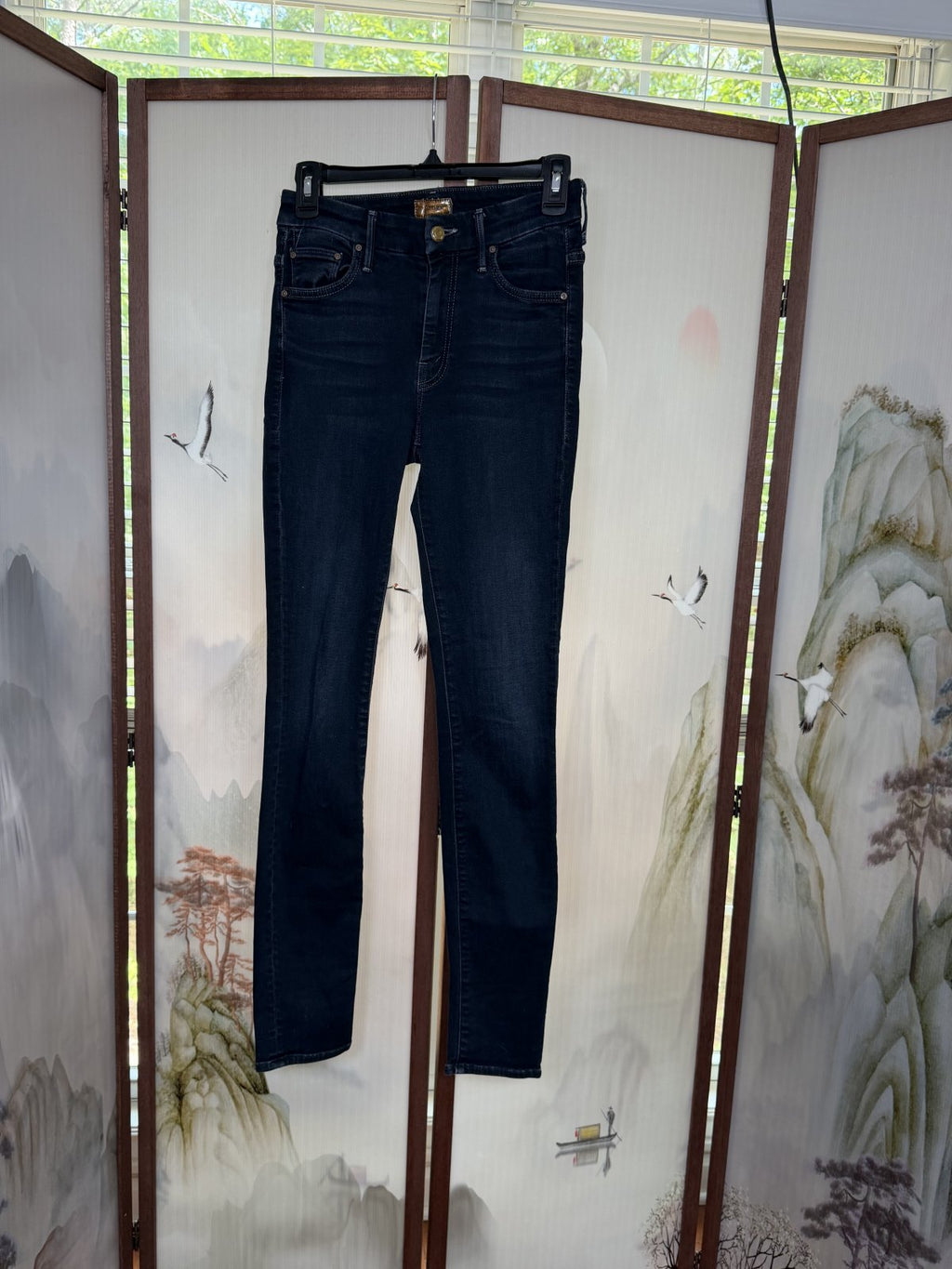 MOTHER The Looker Ankle Skinny Jeans – Women's Size 24 – Dark Wash
