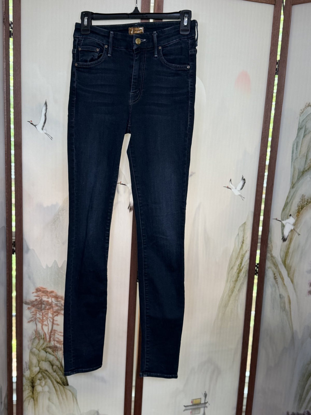 MOTHER The Looker Ankle Skinny Jeans – Women's Size 24 – Dark Wash