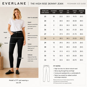 Everlane The High Rise Skinny Jeans – Black – Size 28