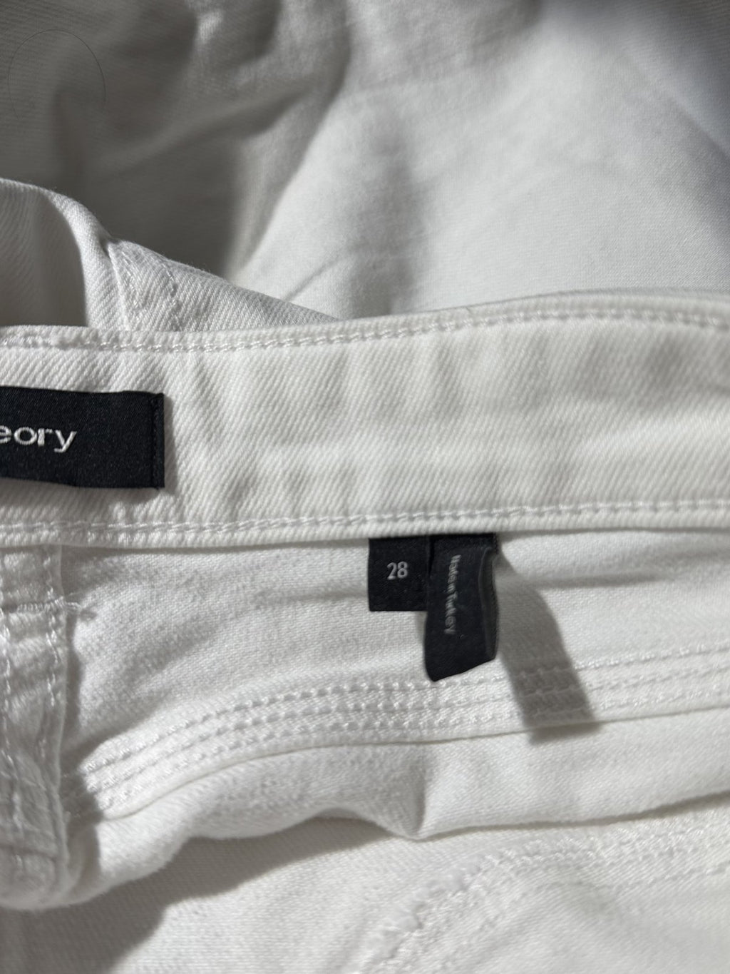 Theory Dracie White Stretch Skinny Jeans Size 28
