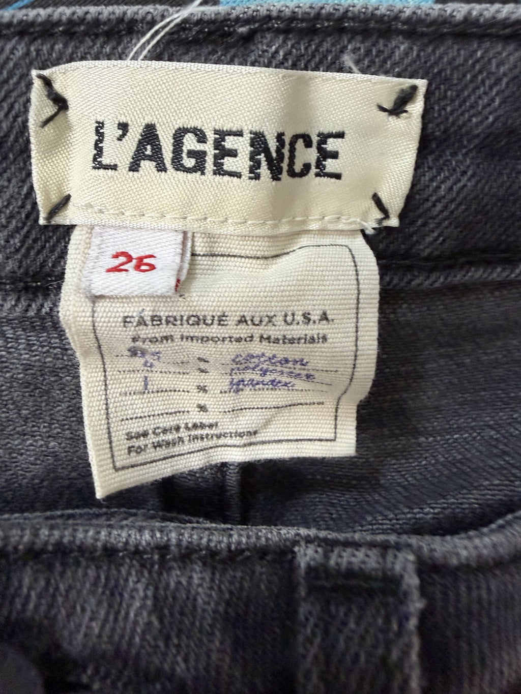 L'AGENCE High Line Skinny Jeans – Nighttime Destroy – Size 26