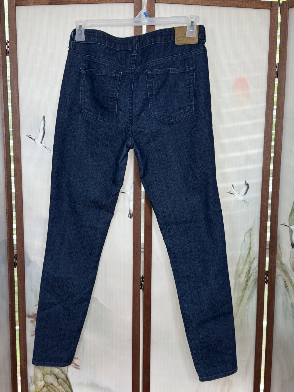 American Giant 218 Skinny Jeans Women's 30 Midtown Dark Wash Stretch Made USA
