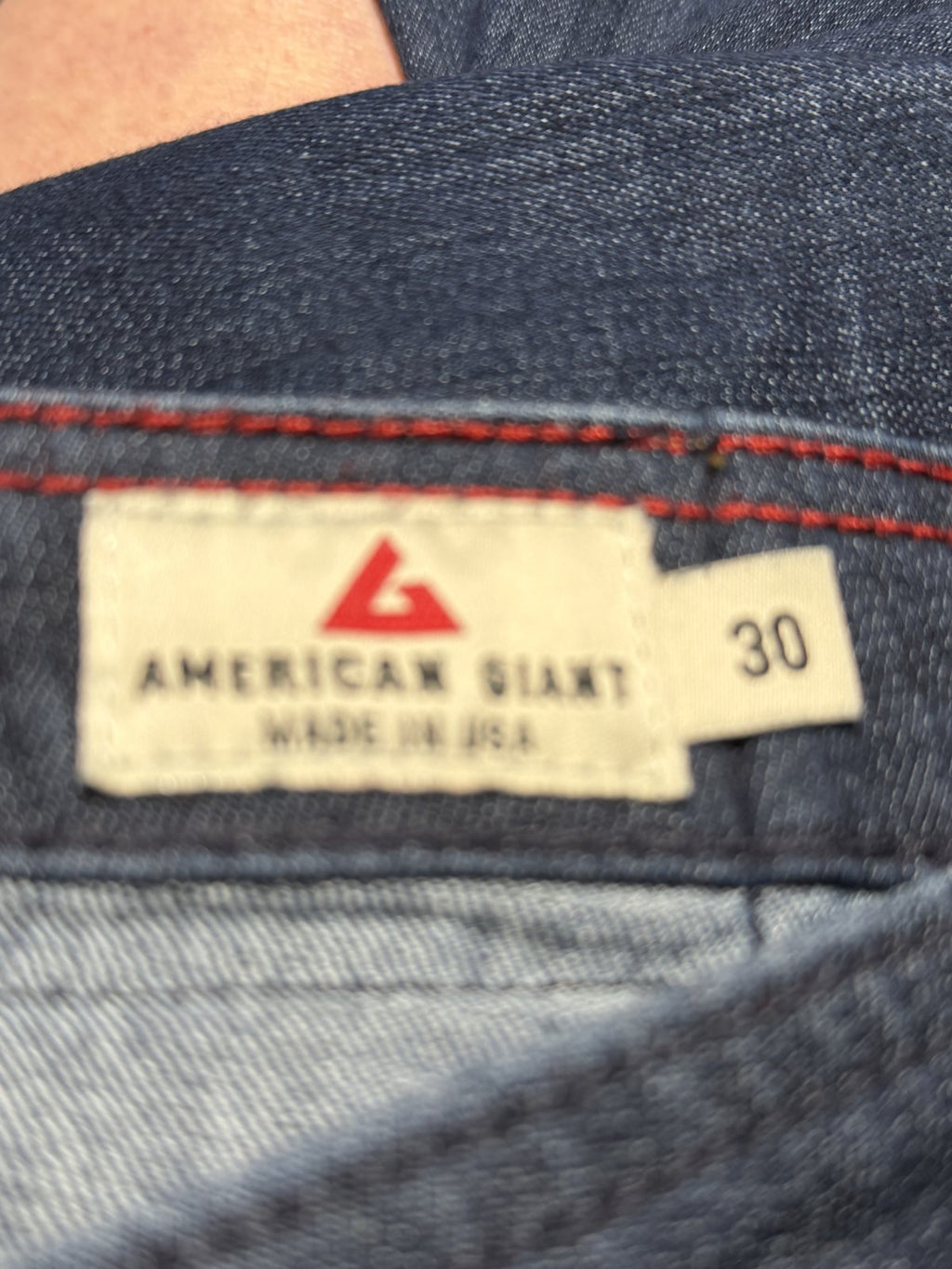American Giant 218 Skinny Jeans Women's 30 Midtown Dark Wash Stretch Made USA
