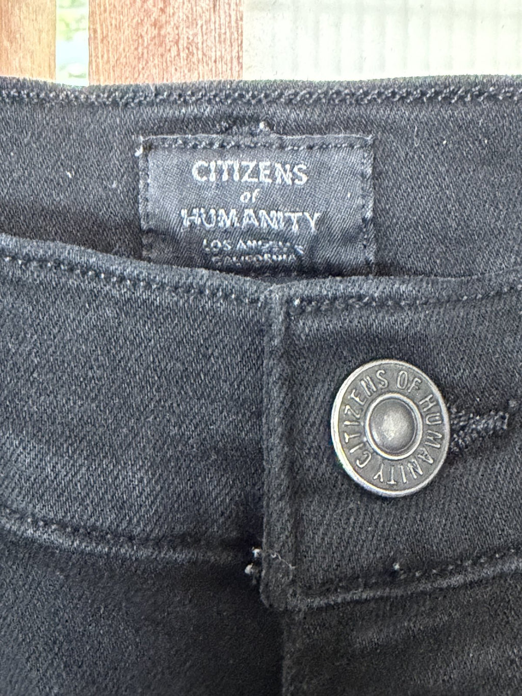 Citizens of Humanity Black Rocket Petite High Rise Skinny Jeans Women's Size 23 USA Premium Stretch Denim