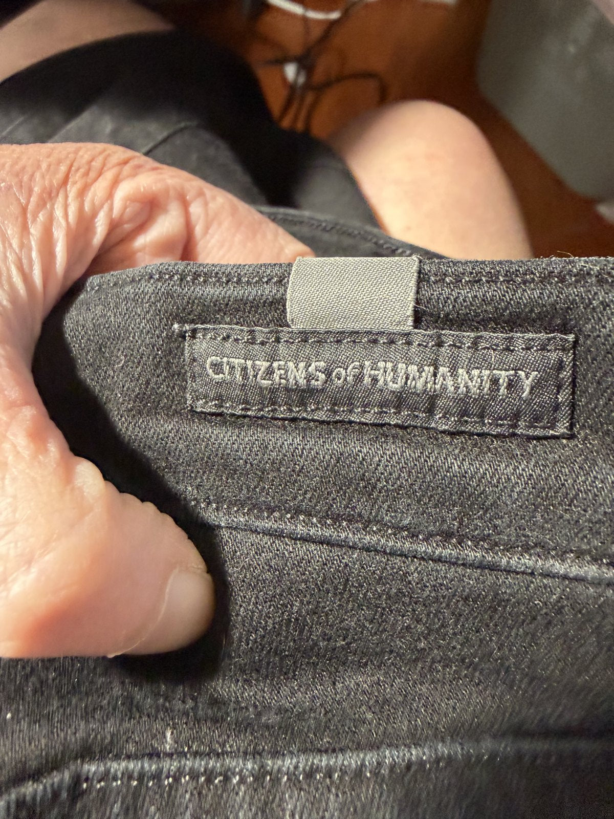Citizens of Humanity Black Rocket Petite High Rise Skinny Jeans Women's Size 23 USA Premium Stretch Denim