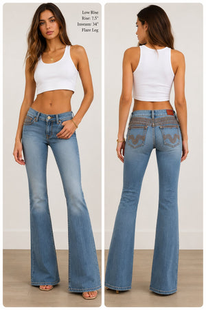 Citizens of Humanity by Jerome Dahan Low Rise Flare Jeans Size 28 Made USA Cut 2421
