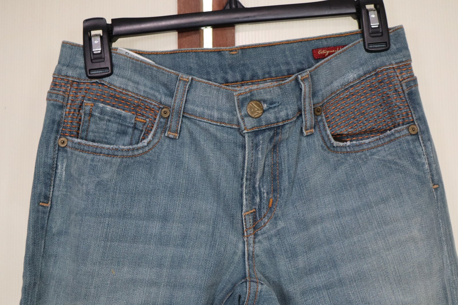 Citizens of Humanity by Jerome Dahan Low Rise Flare Jeans Size 28 Made USA Cut 2421