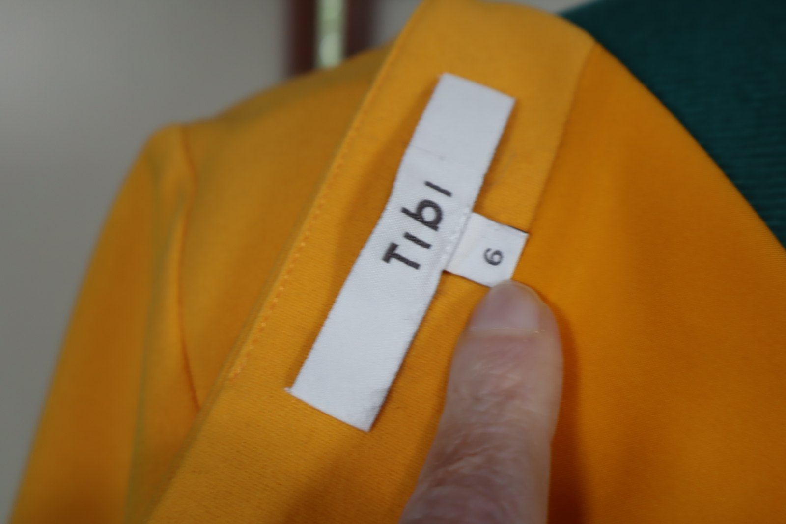Tibi Mustard Shift Dress | Balloon Sleeve Designer Dress Size 6