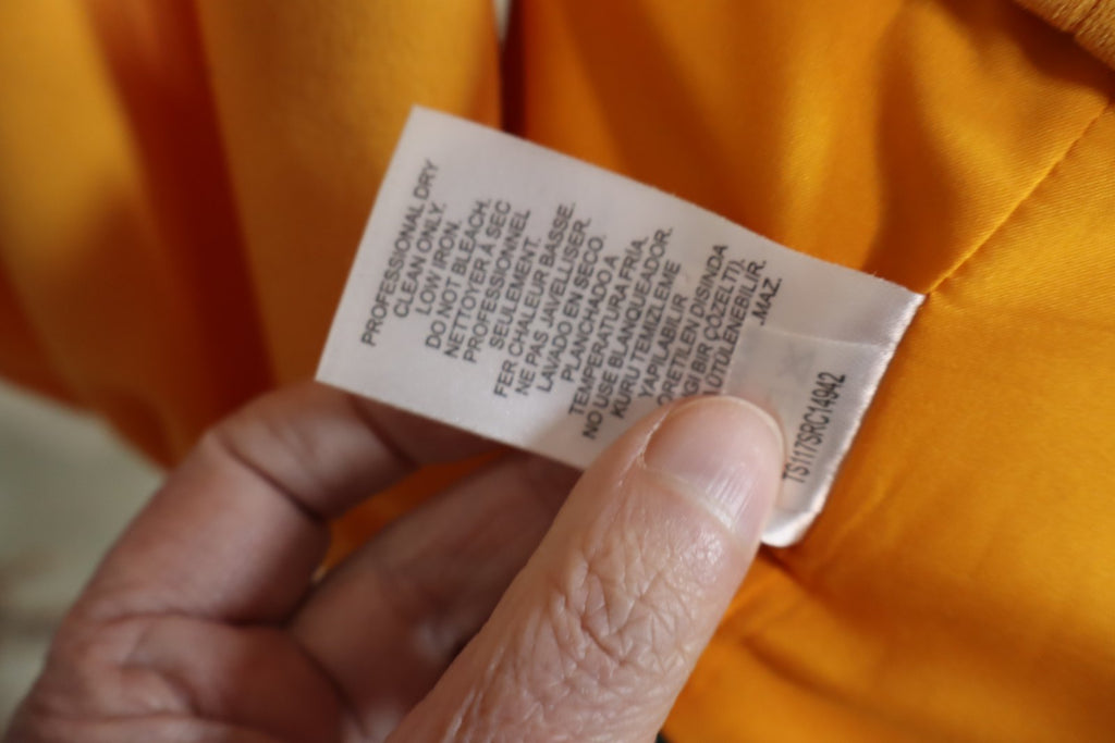 Tibi Mustard Shift Dress | Balloon Sleeve Designer Dress Size 6